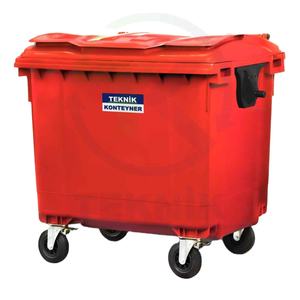 Contenedor de Almacenamiento con Ruedas y Tapa Enrollable de 1100 Litros, Ecológico, para Uso en Exteriores, Fabricante Turco - Product Image 1