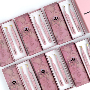 Nouveautés : Pinces professionnelles à pointe en fibre, couleur or rose nude, pour extensions de cils, pinces à cils à pointe en fibre - Product Image 5