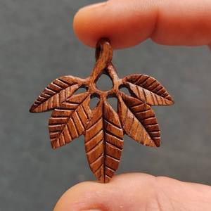 NATURAL <b>NECKLACES</b> FOR WOMEN MEN NATURAL <b>LARGE</b> BOHO TRIBAL SONO WOODEN <b>Pendant</b> on Adjustable Cord Handmade <b>Necklace</b> - Product Image 2