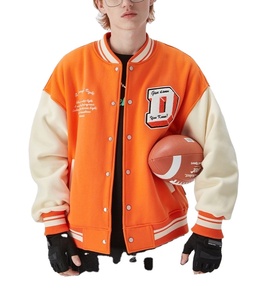 Blouson universitaire patchwork pour homme – Hiver décontracté, broderie lettres, respirant, écoresponsable, streetwear, compétitif - Product Image 2