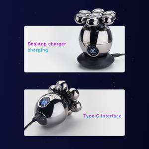 Afeitadora y Recortadora Eléctrica Rotativa de 7 Cuchillas para Hombre, 3 en 1, Lavable, para Uso Facial, con Luz Indicadora de Carga - Product Image 4