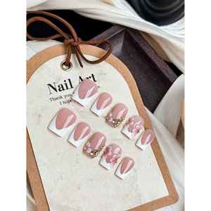 Autocollants pour ongles de mariée élégants, effet blush, pour mariées et demoiselles d'honneur - Product Image 2