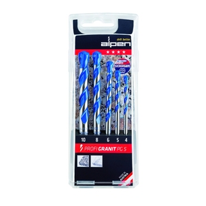 Set di punte per trapano per granito Alpen, 5 pezzi - Product Image 1