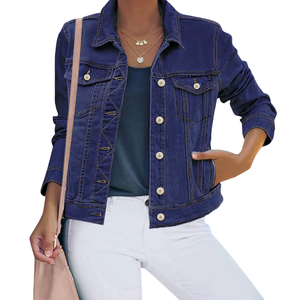 Veste en jean sur mesure de haute qualité 2026, articles haut de gamme, service OEM, vêtements d'hiver pour l'extérieur, look décontracté, veste en jean pour femmes - Product Image 1