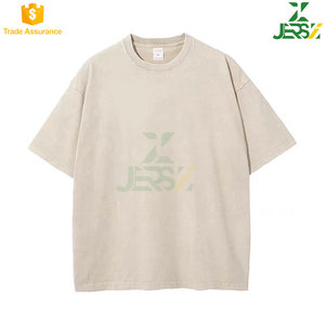 Camiseta de hombre de alta calidad 100% algodón holgado estilo de calle ligero estiramiento tela tejida de gran tamaño ropa de calle informal de moda - Product Image 2