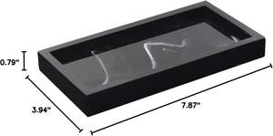 La conception luxueuse de plateau de salle de bains noire de résine augmente n'importe quel arrangement de salle de bains ajoute le style et la fonctionnalité à votre temps de station thermale ou de bain - Product Image 5