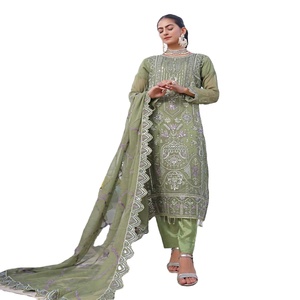 Costumes en mousseline de soie pakistanaise brodée lourde 3 pièces de marque originale vêtements de mariage de Bin Hameed Volume Zabeen Collection - Product Image 1