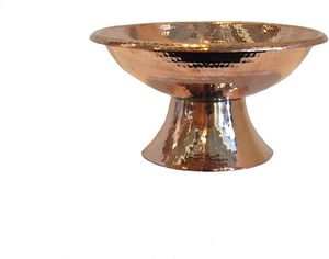 Bol de créateur de style américain écologique en cuivre pur 100% du meilleur fournisseur, finition décorative polie martelée à la main - Product Image 2