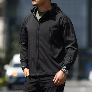 Chaqueta cortavientos con capucha larga de calle alta personalizada OEM para hombre, resistente al viento impermeable de alta calidad para correr al aire libre, soporte de invierno - Product Image 2