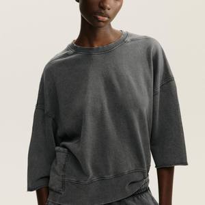 Ensemble surdimensionné de pantalons de survêtement à capuche pour femmes Streetwear décontracté écologique 100% coton polaire logo brodé personnalisé sweat à capuche goutte - Product Image 1