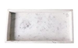 Plateau de service décoratif en marbre blanc pour cuisine à domicile avec poignée fantaisie plateau en bois rond pour décoration de salle de bain - Product Image 3