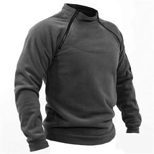 Chaqueta de lana táctica para exteriores para hombre, ropa cálida con cremalleras, jersey para hombre, abrigo a prueba de viento, sudadera térmica para senderismo - Product Image 6