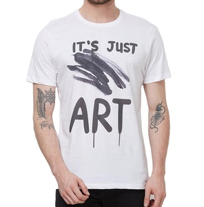 T-shirt pour homme en jersey 100% coton, imprimé sur mesure, écologique, respirant, motif uni personnalisé - Product Image 1