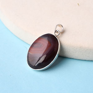 Colgante de piedras preciosas de jaspe rojo de Plata de Ley 925 - Product Image 3