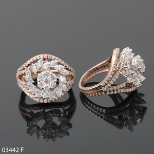 แหวนหมั้นเพชรแล็บ D'VINS JEWELS ทองคำขาว 14K ทรงกลมเจียระไนแบบบริลเลียนท์ พร้อมใบรับรอง แหวนแต่งงานสำหรับผู้หญิง - Product Image 3
