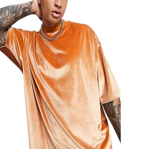 T-Shirts en velours/velours bon marché, col rond de haute qualité pour hommes, t-shirt de créateur - Product Image 2