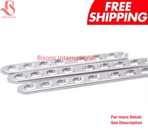 BISONS - Juego de 6 Placas Rectas de Acero Inoxidable de 2.7 mm con 46 Tornillos a Juego |   Implantes Ortopédicos Veterinarios Manuales - Product Image 2