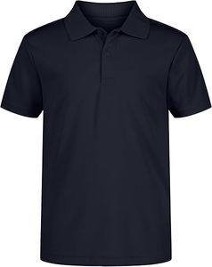 Uniforme escolar para niños de alta calidad, Manga corta para camisa Polo, cierre de botón, rendimiento que absorbe la humedad, Material de punto sólido - Product Image 2