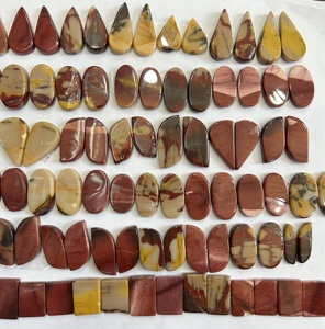 AAA + Grado Natural Mookaite Par Cabujón Tamaño personalizado Piedra de jaspe superior Forma de mezcla de piedras preciosas únicas Certificado por terceros - Product Image 2