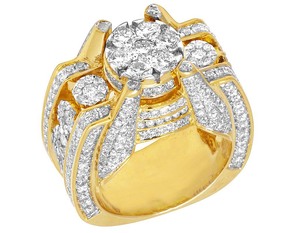 High Quality Custom Engagement <b>Ring</b> In 925 Sterling Silver VVS Moissanite Diamond <b>Iced</b> Out Hip Hop Cluster <b>Ring</b> - Product Image 3