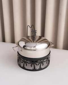 Nouvel arrivage de support de palmier découpé au laser design arabe plats chauffants décoratifs moyen-orient chauffe-plats buffet marmite casserole - Product Image 4