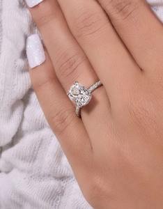 <b>Cushion</b> Cut Moissanite Diamond Engagement <b>Ring</b> Elongated <b>Cushion</b> <b>Ring</b> Customized Jewelry Faceted Jewelry <b>Wedding</b> Gift for Her - Product Image 2