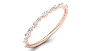 Anillo de Oro Rosa de 14K Personalizado VB ARTS con Diamantes Marquise Facetados de 7.6 mm Cultivados en Laboratorio, Regalo de Boda para Hombres y Mujeres, Disponible al por Mayor - Product Image 3