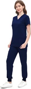 Venta al por mayor elegante Scrub Jogger Sets personalizado de algodón médico uniformes Hospital Enfermería Trajes Médicos Ropa Unisex - Product Image 2
