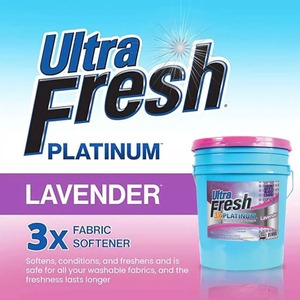 Adoucissant textile Ultra Fresh Platinum pour jusqu'à 640 lavages, Lavande, 5 gallons - Éliminateur d'odeurs pour linge - Product Image 6