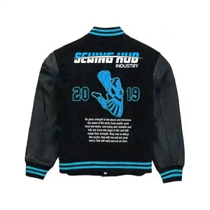 Vente chaude en cuir à manches Varsity Jacket Impression personnalisée Broderie Patch Baseball Letterman véritable Varsity jacket pour hommes - Product Image 4