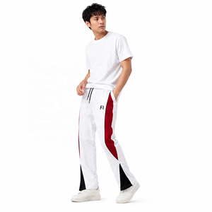 Custom Sports <b>Trousers</b> <b>Elastic</b> <b>Waist</b> Side Pocket Straight Leg Color Block Training Jogger men's pants Wholesale Bulk Supplier - Product Image 4