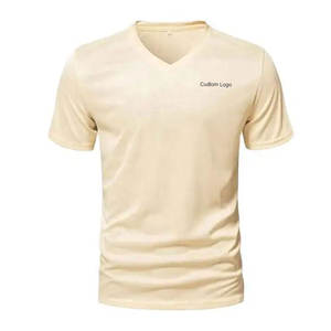 T-shirt à col en V de haute qualité pour hommes Prix de gros direct d'usine Meilleure valeur Offre Spéciale en ligne - Product Image 1