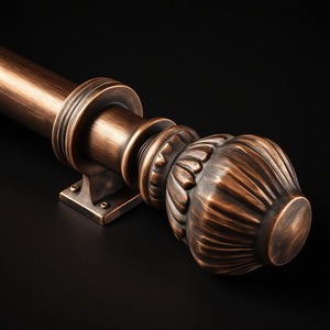 Royal Path Single Metal <b>Curtain</b> Pole with Golden Polished Finish Durable Slide Easily Offering Grand Strength Vintage Luxury - Product Image 4