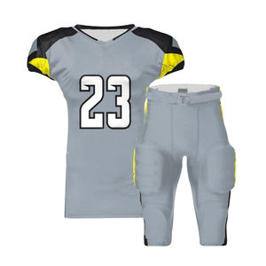 Sublimation Printing Breathable Customizable Sport Wear Short Sleeve Polyester American Football Jersey Set Football Uniform - Product Image 1