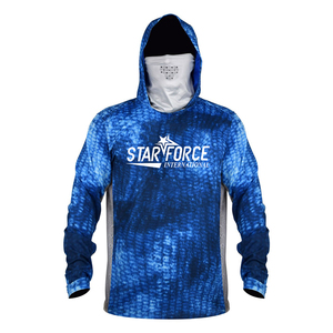 Manga larga Rash Guard Pesca SPF Camisa UV al aire libre Ligero Personalizado Tamaño de EE. UU. Hombres UPF 50 + Protección solar Sudadera con capucha Camisa Bolsillo - Product Image 5