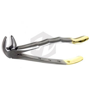 Fórceps dentados de extracción Dental MD3, incisivos inferiores, raíces bicúspides, mango dorado, instrumentos médicos quirúrgicos - Product Image 5