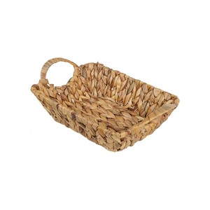 Plateaux de service décoratifs en jacinthe d'eau tissés à la main, écologiques, multi-usages, personnalisables, avec poignées, plateau alimentaire fait main, rangement - Product Image 4