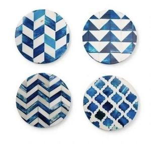 High Quality Wood and Resin <b>Coasters</b> With Golden Rim Table Mats and Pads Latest Design <b>Drinking</b> <b>Coasters</b> Drinkware Tea <b>Coasters</b> - Product Image 3