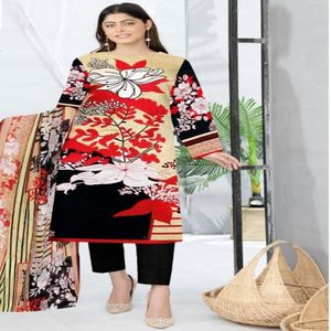 Recién llegado, conjunto de Salwar Kameez paquistaní indio para mujer, ocasión especial, copias maestras sin costuras, bordado de camisa de césped impreso - Product Image 3