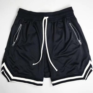 Usine cheveux raides Fitness Shorts hommes maille couleur unie séchage rapide respirant décontracté sport basket-ball shorts DDP expédition - Product Image 2