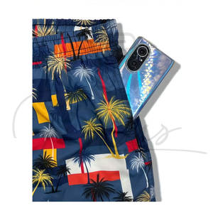 Shorts de plage sportifs pour hommes 100% polyester avec impression numérique anti-froissement Maillots de bain d'été - Product Image 2
