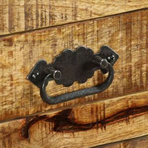 เฟอร์นิเจอร์ห้องนอนไม้เนื้อแข็งพร้อมประตู MDF ตู้ห้องนั่งเล่นอุตสาหกรรมและขาตั้งทีวีดีไซน์ทันสมัย - Product Image 4