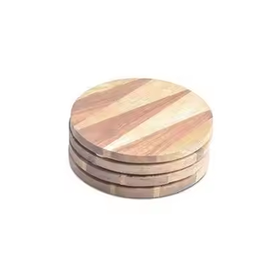 High Quality Wooden <b>Coasters</b> Acacia Wood Cup <b>Coasters</b> for Water <b>Glass</b> and Factory by crescent crafts - Product Image 2