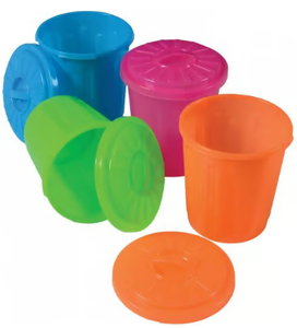 Mini Dust Garbage Trash Bin Can Blue Small Mini Trashcan Waste Bin