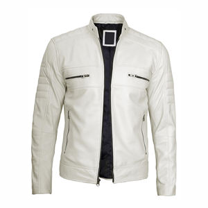 Chaqueta de motociclista de cuero PU transpirable ecológica de alta calidad para hombre Color personalizado a prueba de viento motocicleta temporada de invierno elegante - Product Image 5