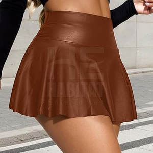 Faldas de cuero genuino más vendidas para mujer, tela ligera, hechas con cuero de alta calidad. - Product Image 3