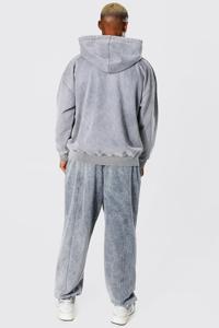 Sweat à capuche d'hiver pour homme 100% Coton de Haute Qualité, Coupe Oversize à Épaules Tombantes, en Polaire Lavée, Respirant, Écologique, Grammage Lourd, Personnalisable - Product Image 4