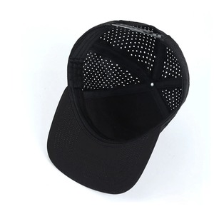 Unisex Laser Cut Hole Snapback Cap Breathable Adjustable <b>Flat</b> Bill 6-Panel Outdoor Casual <b>Hat</b> Solid Color Olive Green - Product Image 6