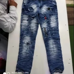 Bold Streetwear Funky taille haute 100% coton Denim jean confortable coupe ample pour déclaration Hip-Hop Party Look lavable printemps - Product Image 1