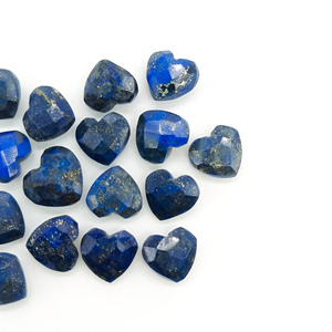 AAA Lapis Lazuli pierre précieuse sculptée à la main en forme de coeur pour la fabrication de bijoux 8mm Lapis Lazuli pierre précieuse en vrac sculpture Briolette - Product Image 3